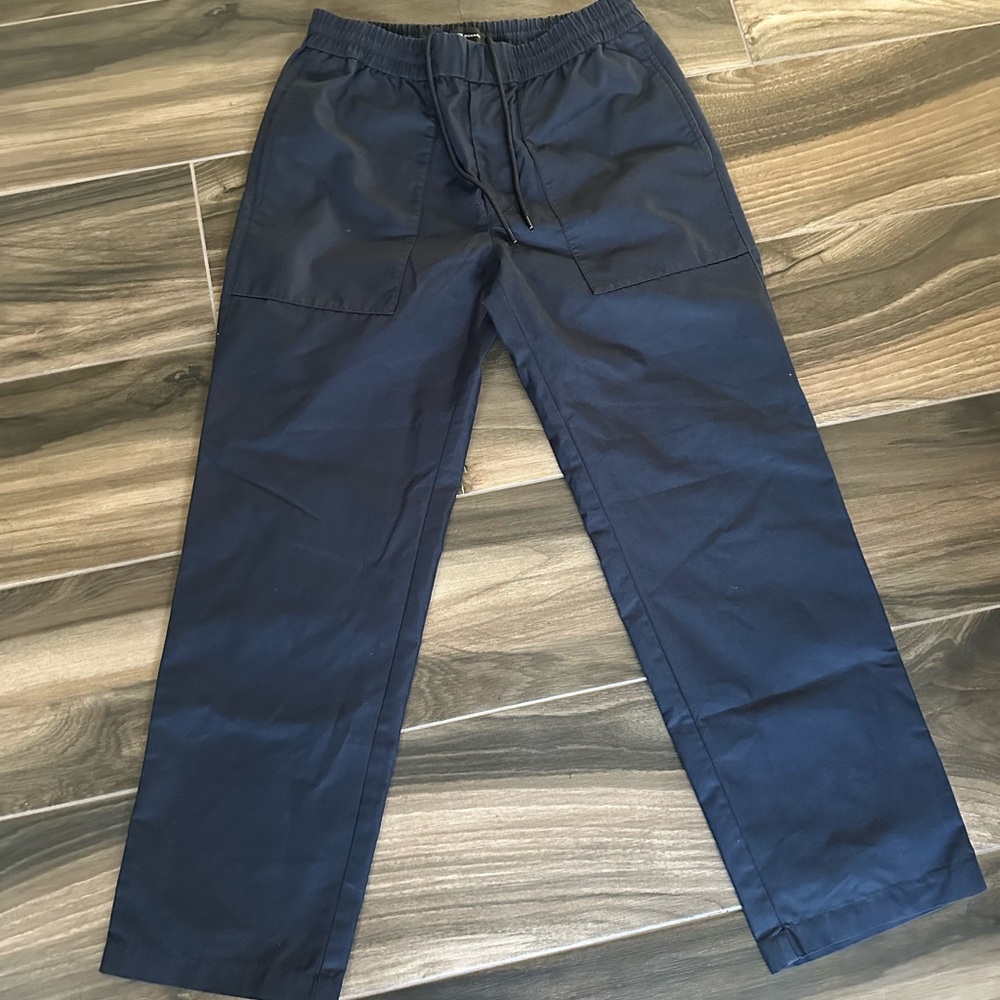 Club Monaco Elasticated Waist Navy Pants